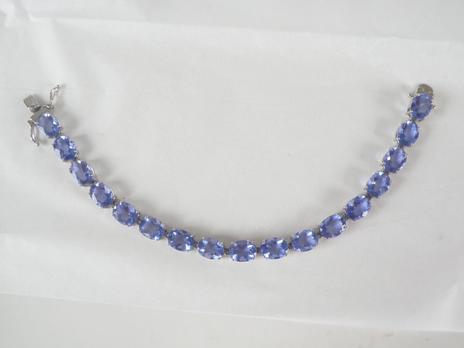 Sterling Silver 925 Treated Color Change Fluorite Tennis Bracelet Fits 7.5