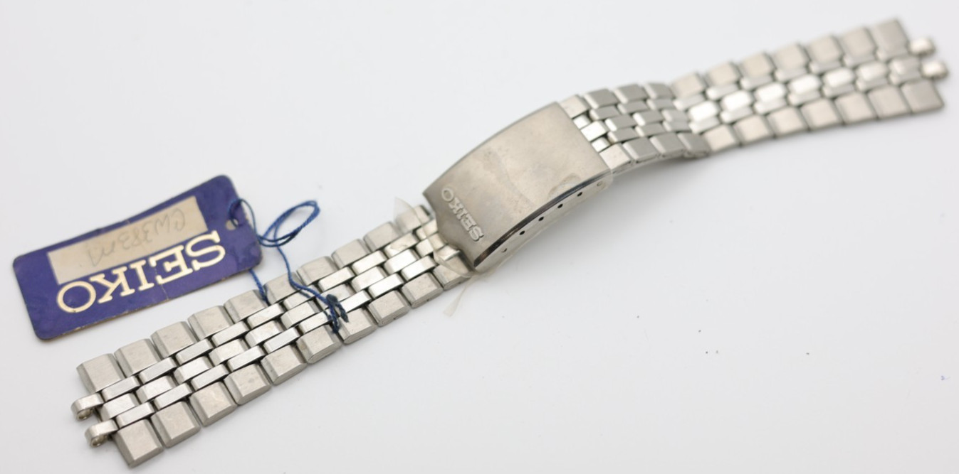 SEIKO STAINLESS WRIST WATCH BRACELET 165mm LONG 19.87/7.68mm LUG END WIDTH (BM)