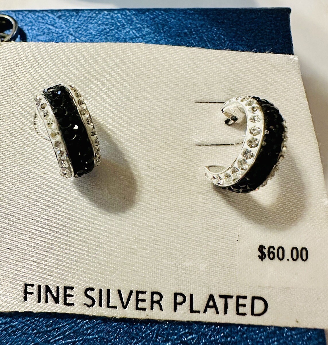 New Black & White Crystal Charm Bracket & Matching Earrings $60 Kohl’s