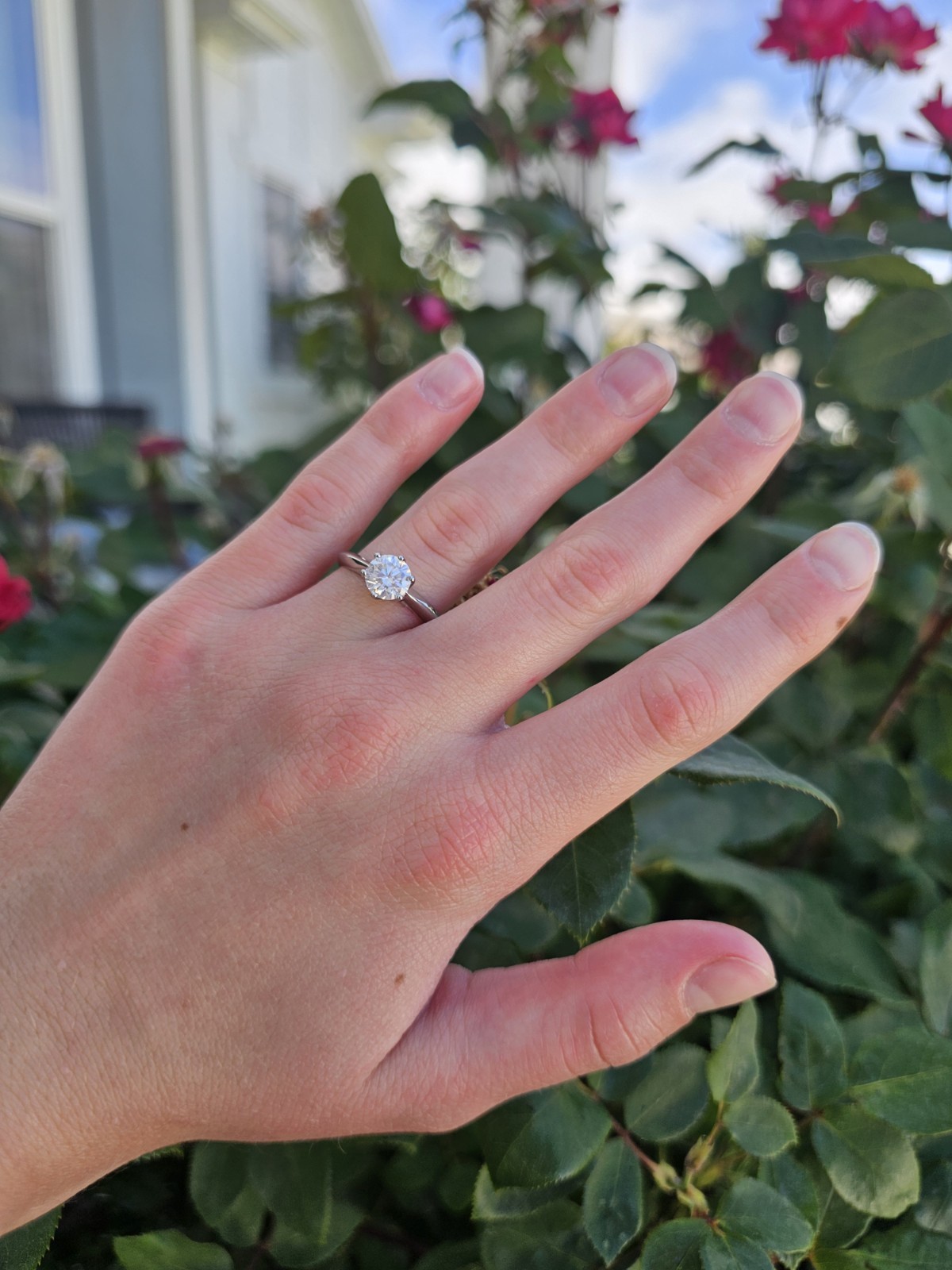 VVS1 Moissanite Engagement Ring