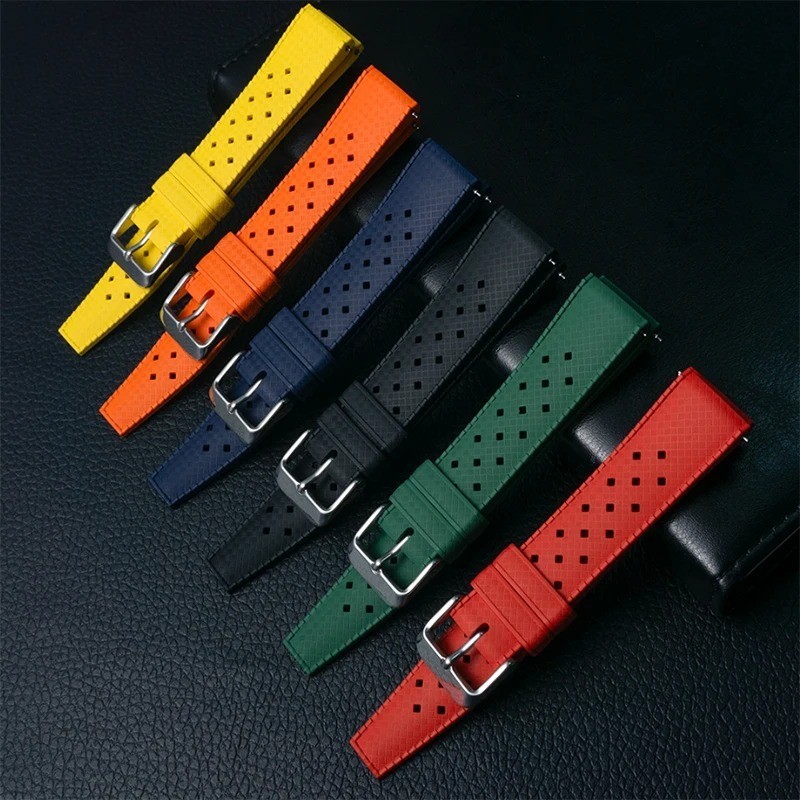 Tropical Silicone Watch Strap Band Quick Release Watch Band 18mm 20mm 22mm Smart