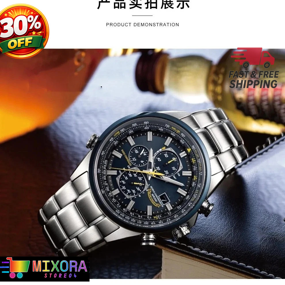 Blue Angels Watch for Men, Pilot Military Aviation Watch, Stainless Steel Bracel