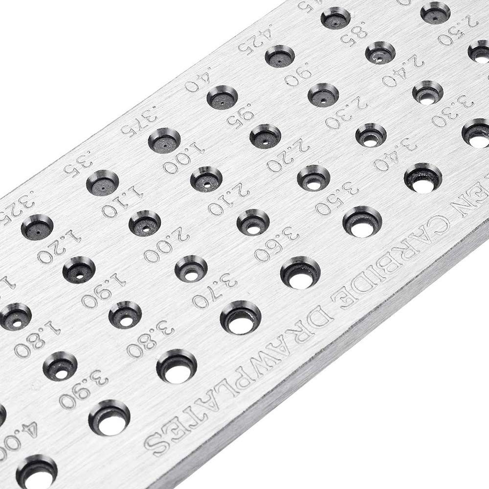 Tungsten Carbide Wire Drawplate 52 Round Holes 0.26-4.0mm Wire Drawing Plate