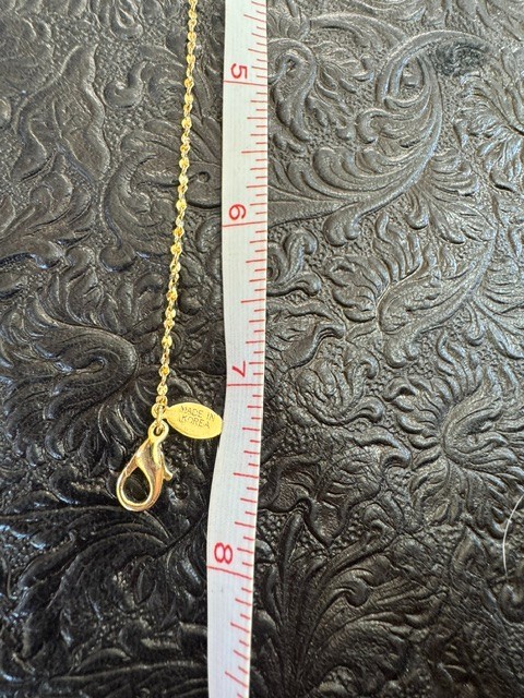 Vintage American Showcase Gold Tone Twisted Rope Chain Bracelet 7.5″ Made in Kor