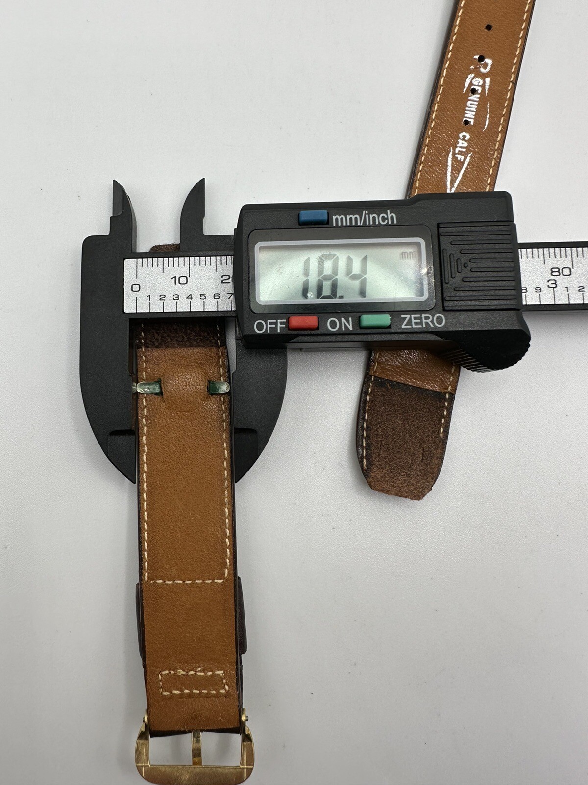 Genuine Calf Skin 11/16” 18mm Vintage New Old Stock Brown Leather Watch Band