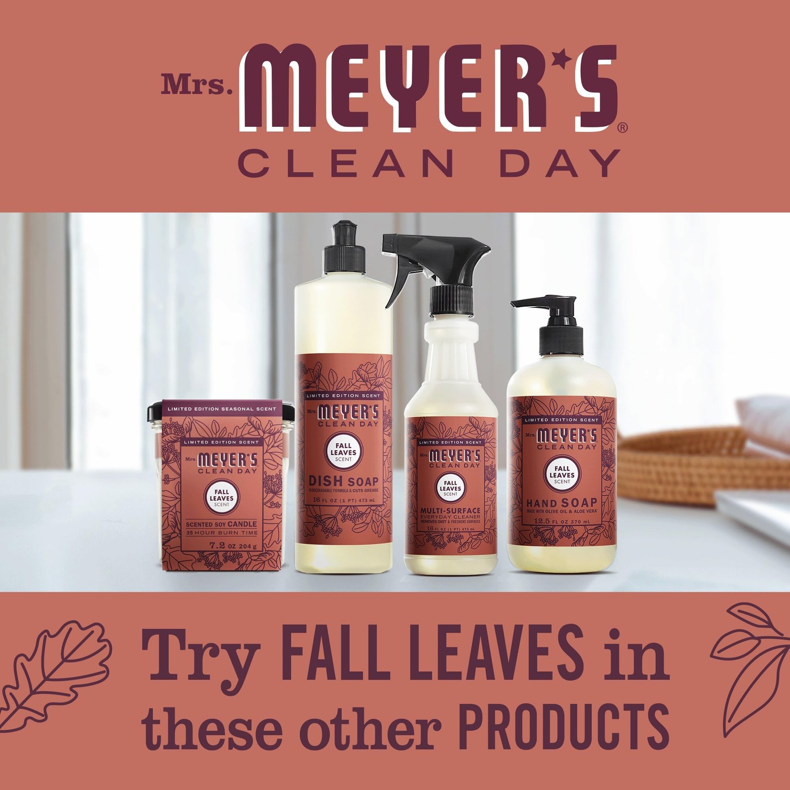 Mrs. MEYER’S CLEAN DAY Multi-Surface Everyday Cleaner, 16 Fl Oz (Pack of 3)