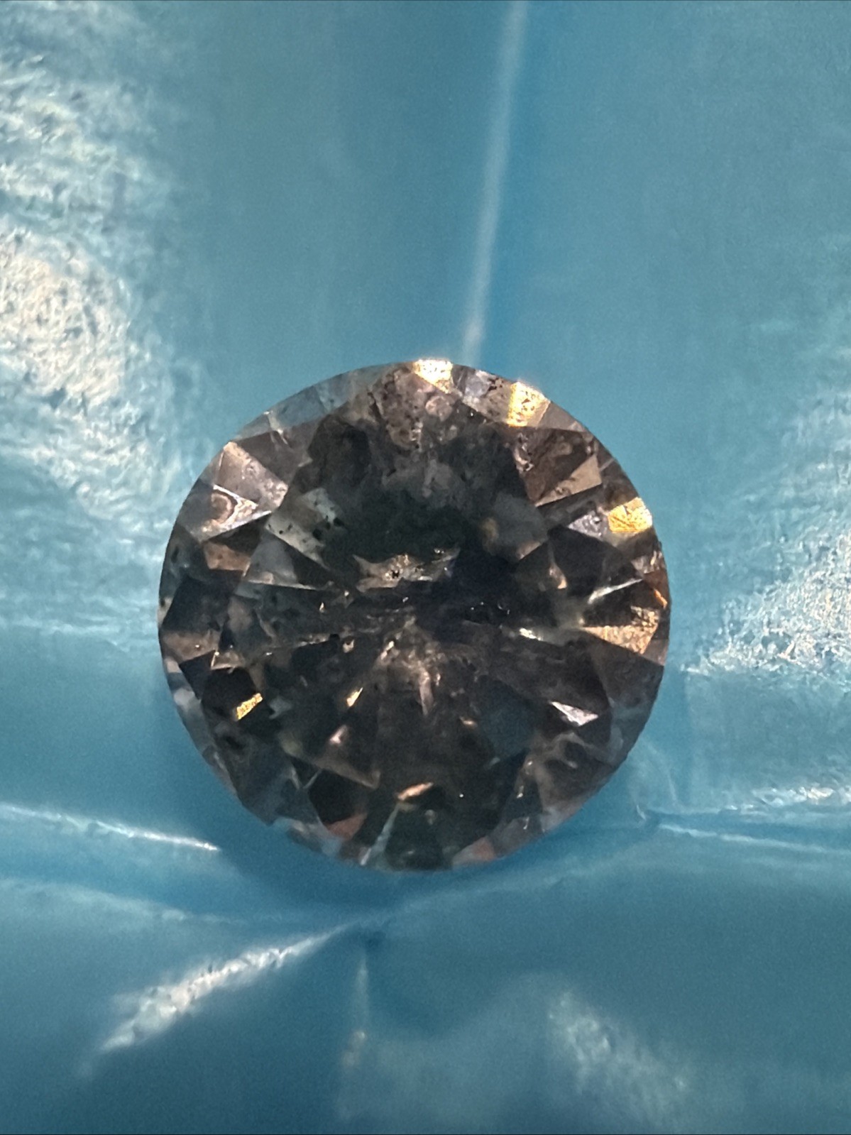 Carte Blu Cert 0.57 carat round brilliant K color ,I2 clarity Natural Diamond
