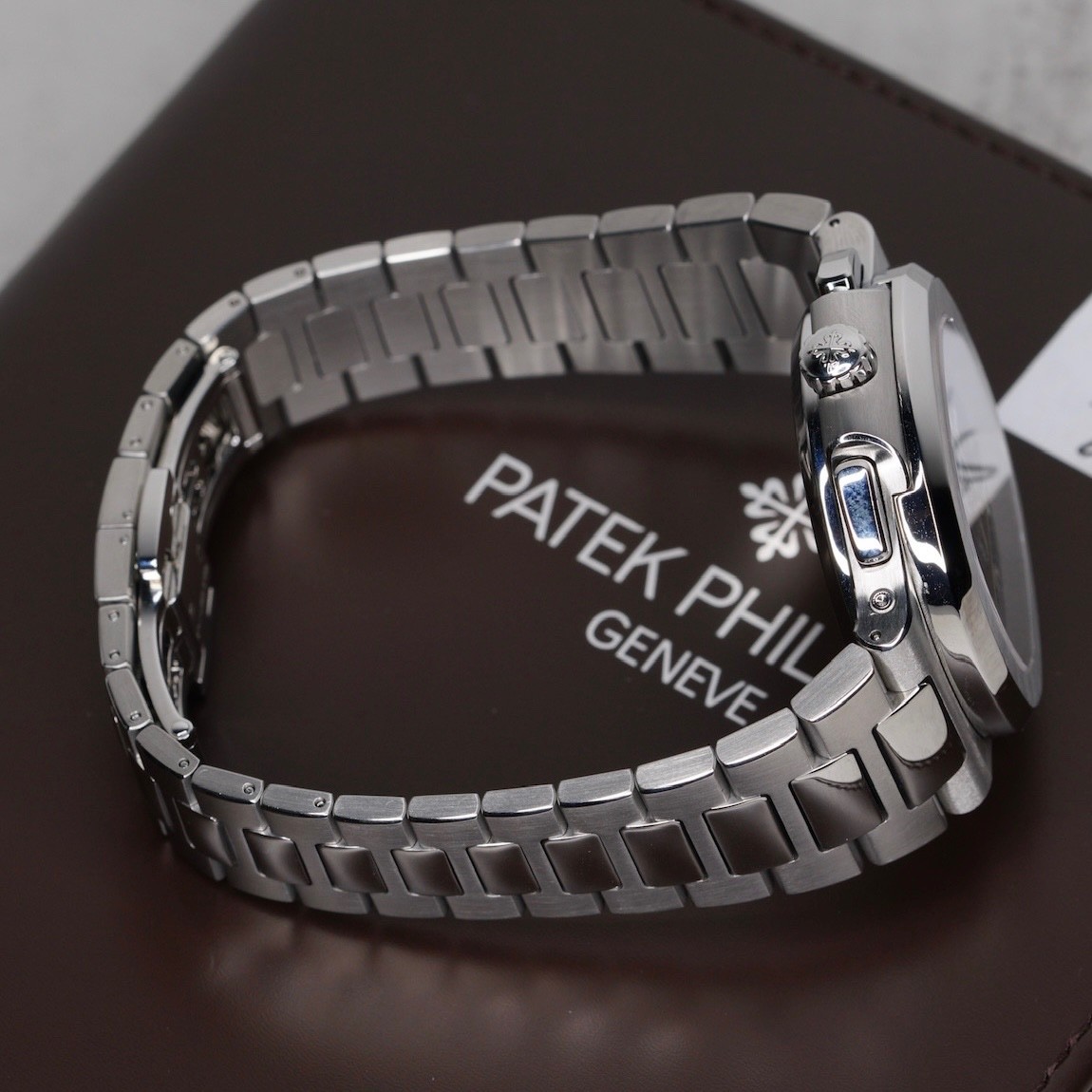 NEW Patek Philippe Nautilus 5990/1A-011 Blue Smoked Dial Travel Time Chronograph