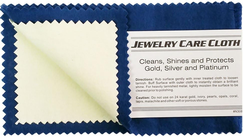 Jewelry Care Polishing Cloth for Silver, Gold, Brass & Jewelry