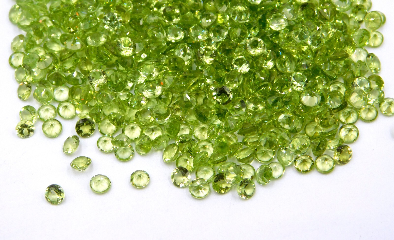 Natural Peridot Round Cut Lot Loose Gemstone 3 MM For Jewelry Making P-1267/1