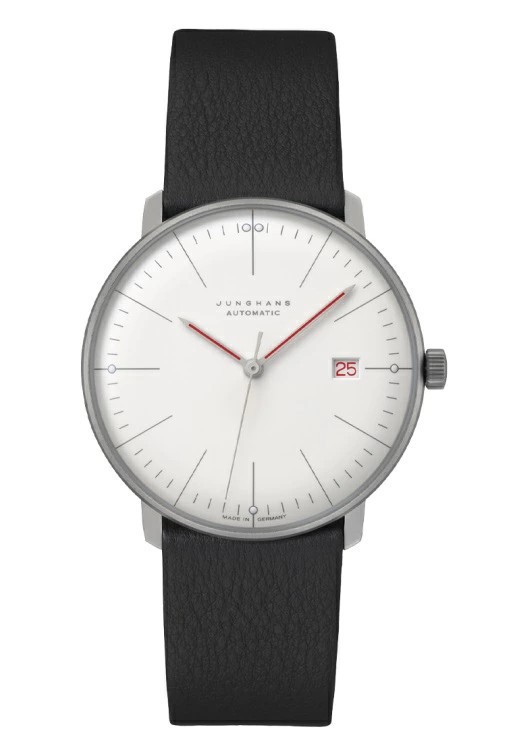 JUNGHANS Max Bill 027 4009 02 Sapphire Glass Men’s Fashion Black Watch