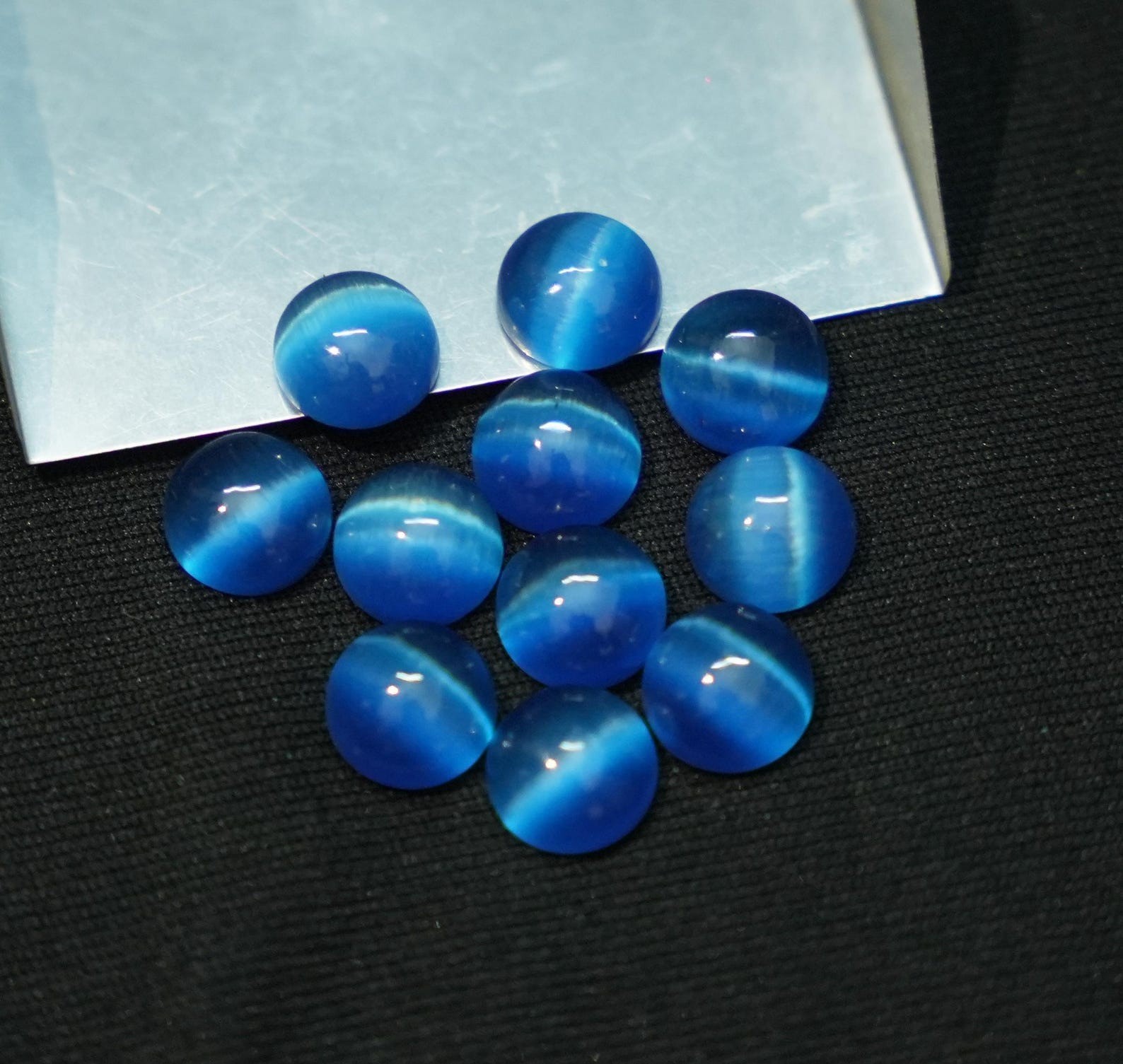Natural Blue MonaLisa Gemstone Round Cabochon 6mm to 25mm Loose Gemstone