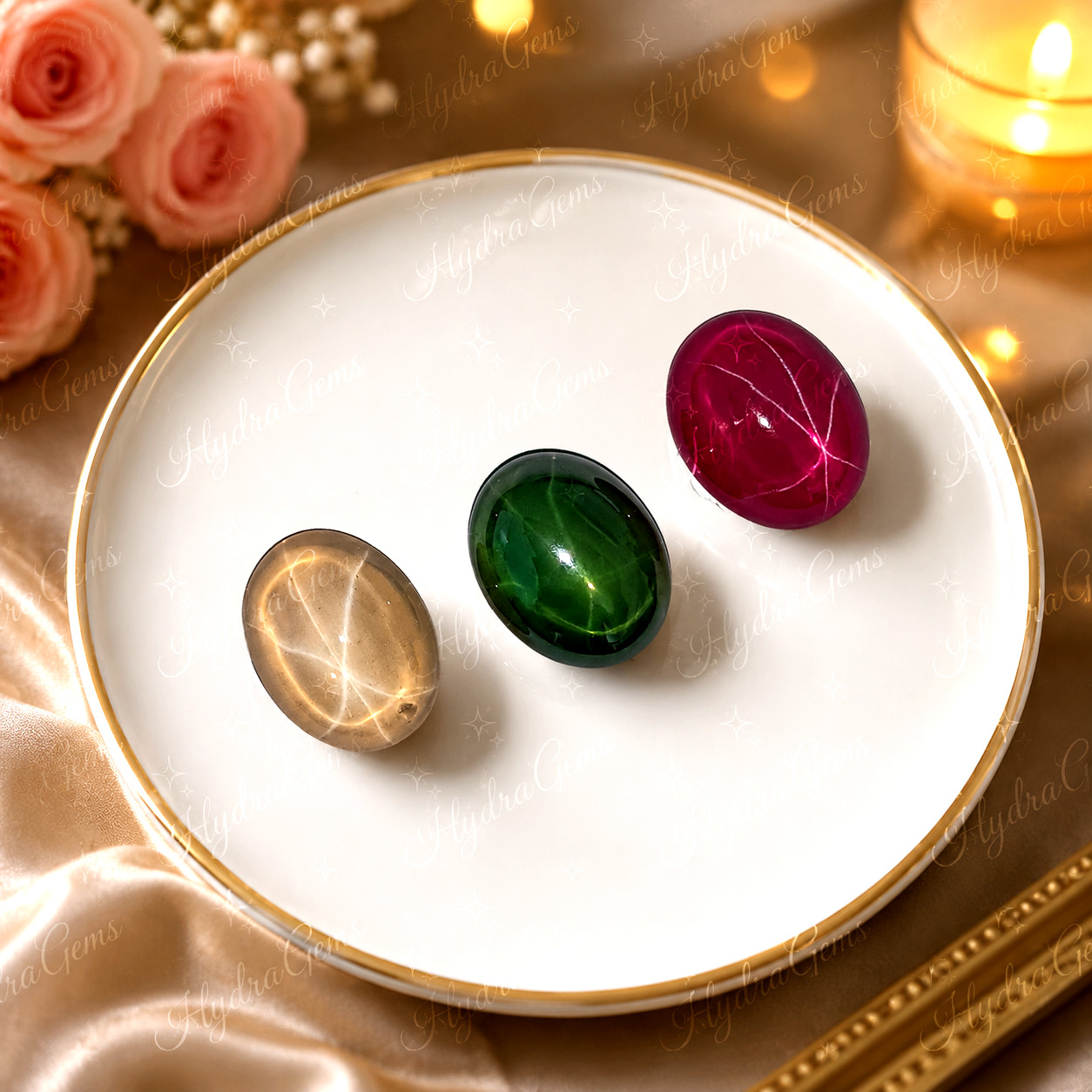 Natural Star Ruby & Star Sapphire Lot 85Ct Apx. Rare 6Rays Asterism Cabochon Gem