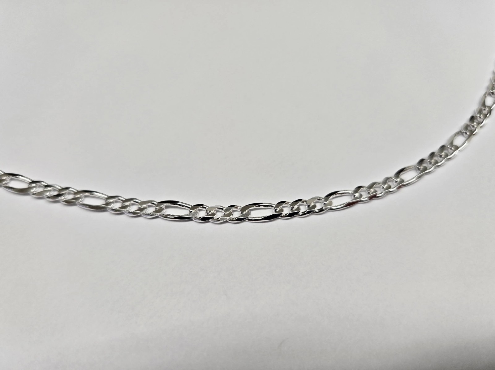 925 Sterling Silver Thin Flat Figaro Link Chain Necklace Bracelet 4mm 7″ to 30″