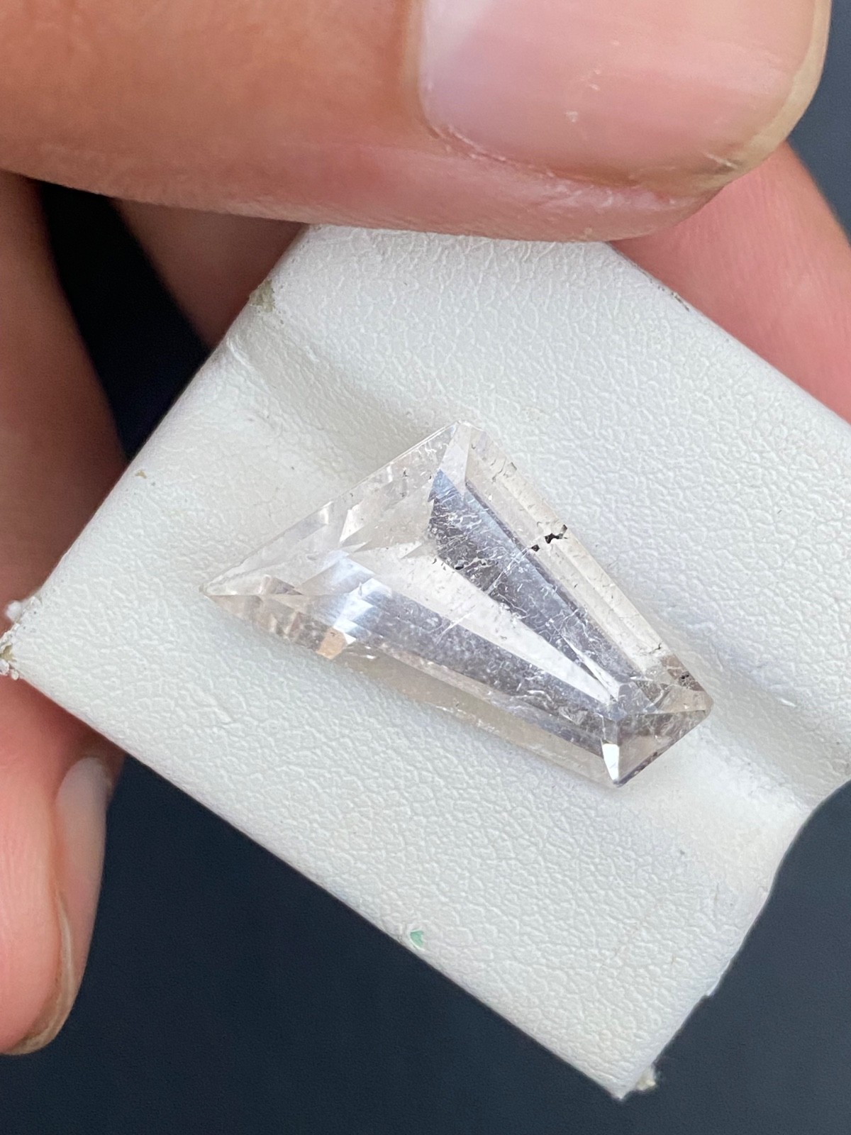 10.10 ct Natural cut heatedTopaz loss Gemstone cushion shape from Pakistan