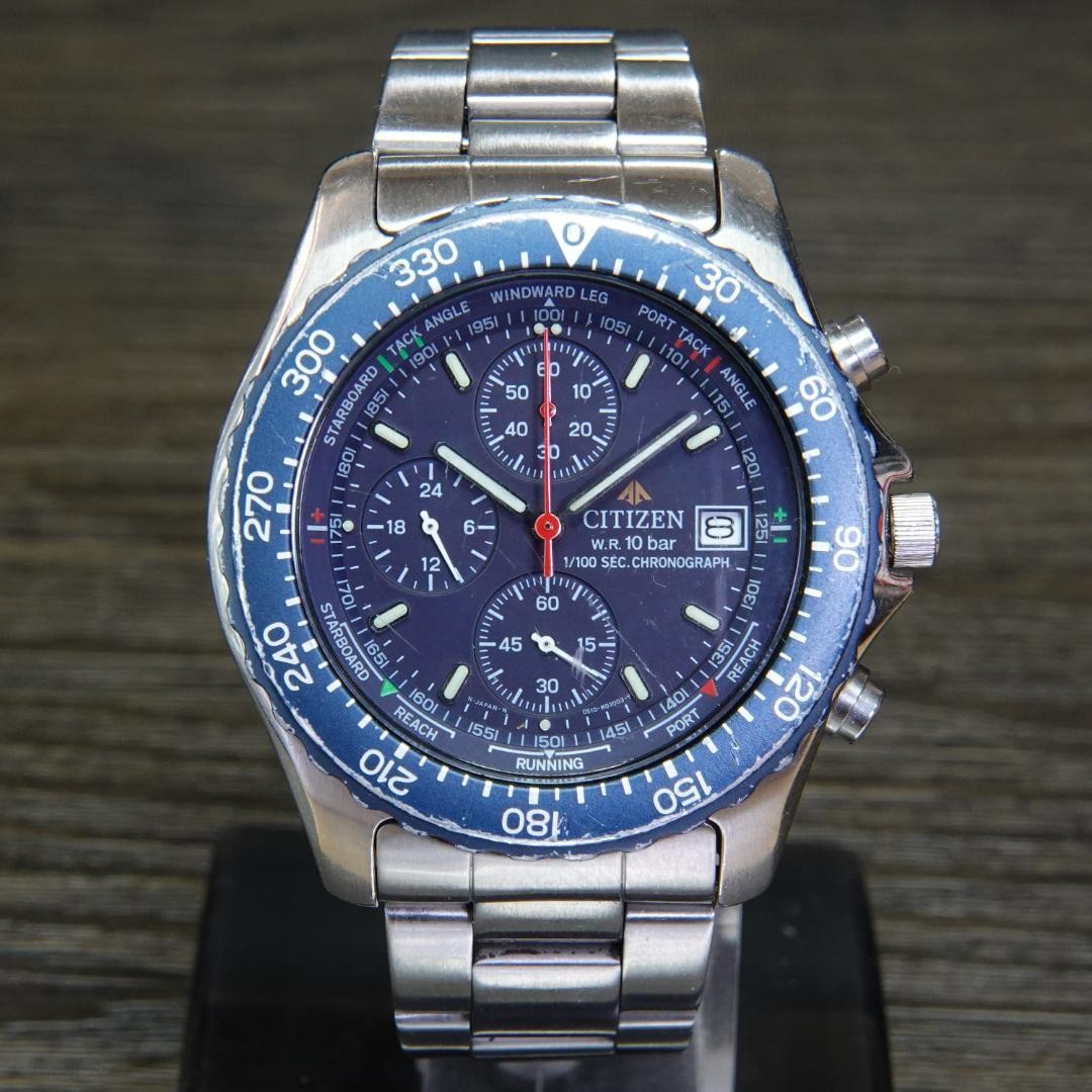 Citizen Promaster Quartz Chronograph 40x45mm Retro wrist 16cm/6.3in