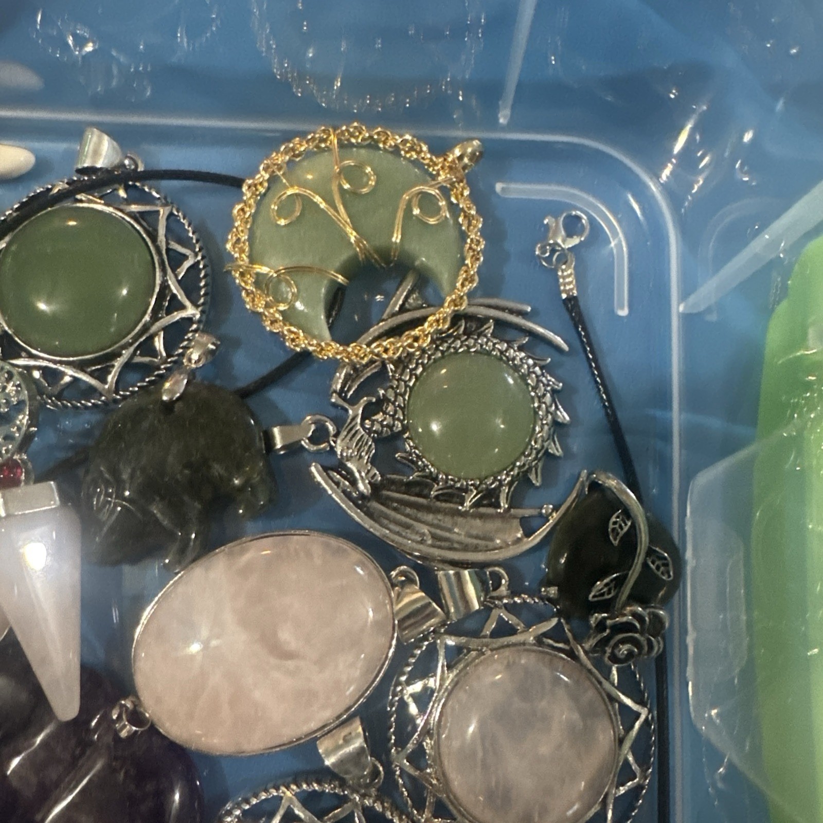 Mixed Lot Fashion Gemstone Pendant Necklaces Multicolor Stone Unisex Adults