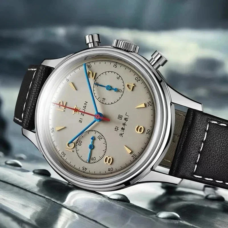Men’s watches 1963 pilot automatic watch 42mm waterproof retro quartz.
