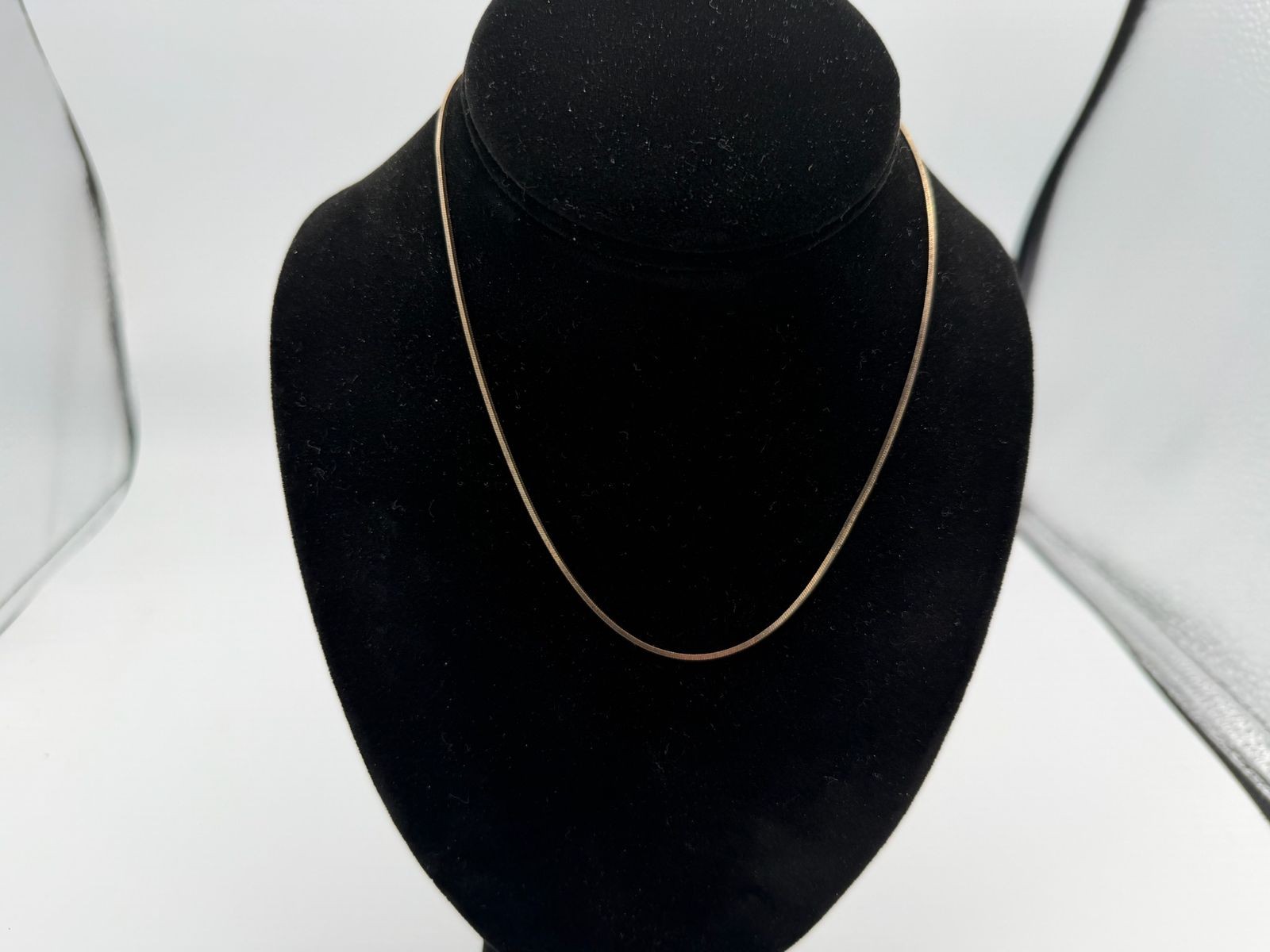 4.00g Vintage Sterling Silver 925 Snake Angled Chain Necklace 15 in M