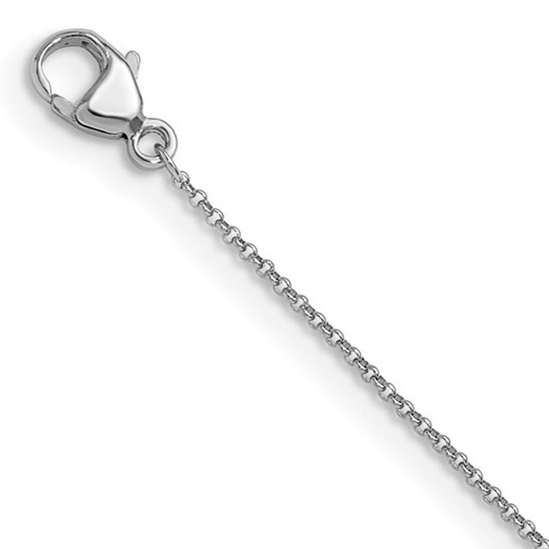 1.0mm Platinum PT950 Solid Rolo Chain Necklace 16″ 18″ 20″ 24″