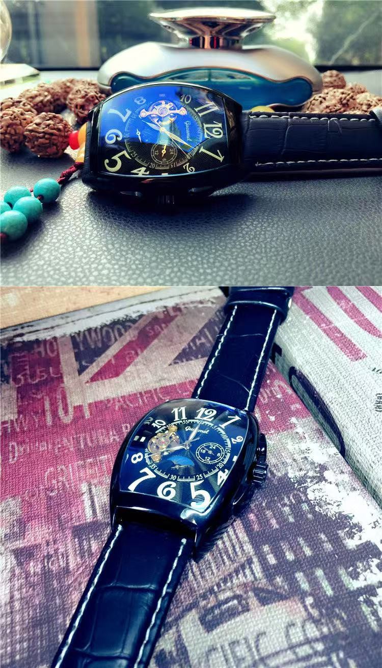Men’s Automatic Mechanical Watch Classic business Self-winding Barrel-shap Gift