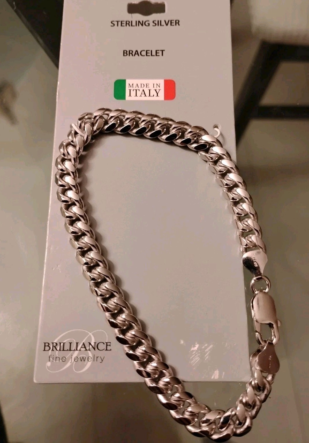 New 925 Sterling Silver 9 In Long 8 Mm Wide Miami Cuban Link Bracelet Free Ship