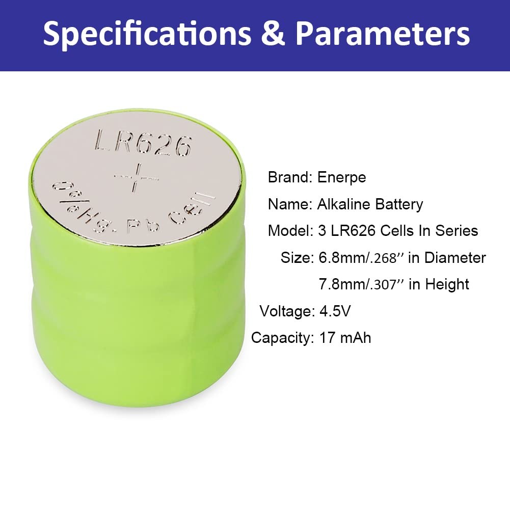 Enerpe 10-Pack 3AG4 / 3LR626 / 3×377 Replacement Batteries 4.5V for All…