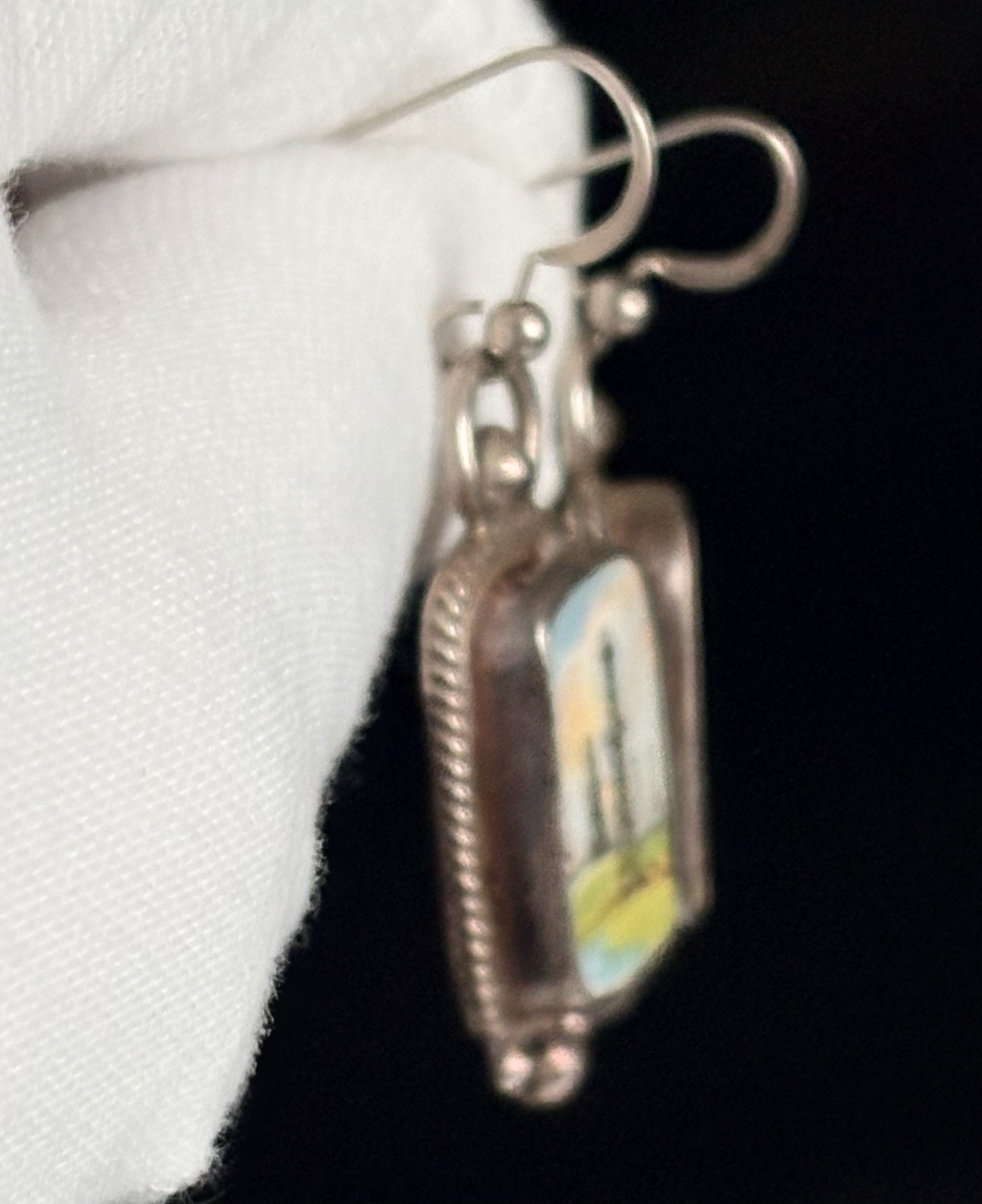 JACQUELINE SMILEY JSVR WESTERN VINTAGE REVIVAL STERLING SILVER OIL RIG EARRINGS