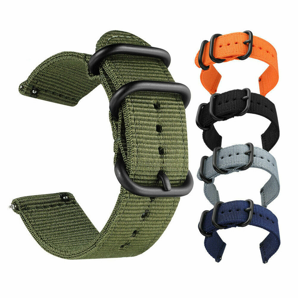 20mm For Garmin Forerunner 245 645 Music / 55 Woven Nylon Watch Band Strap