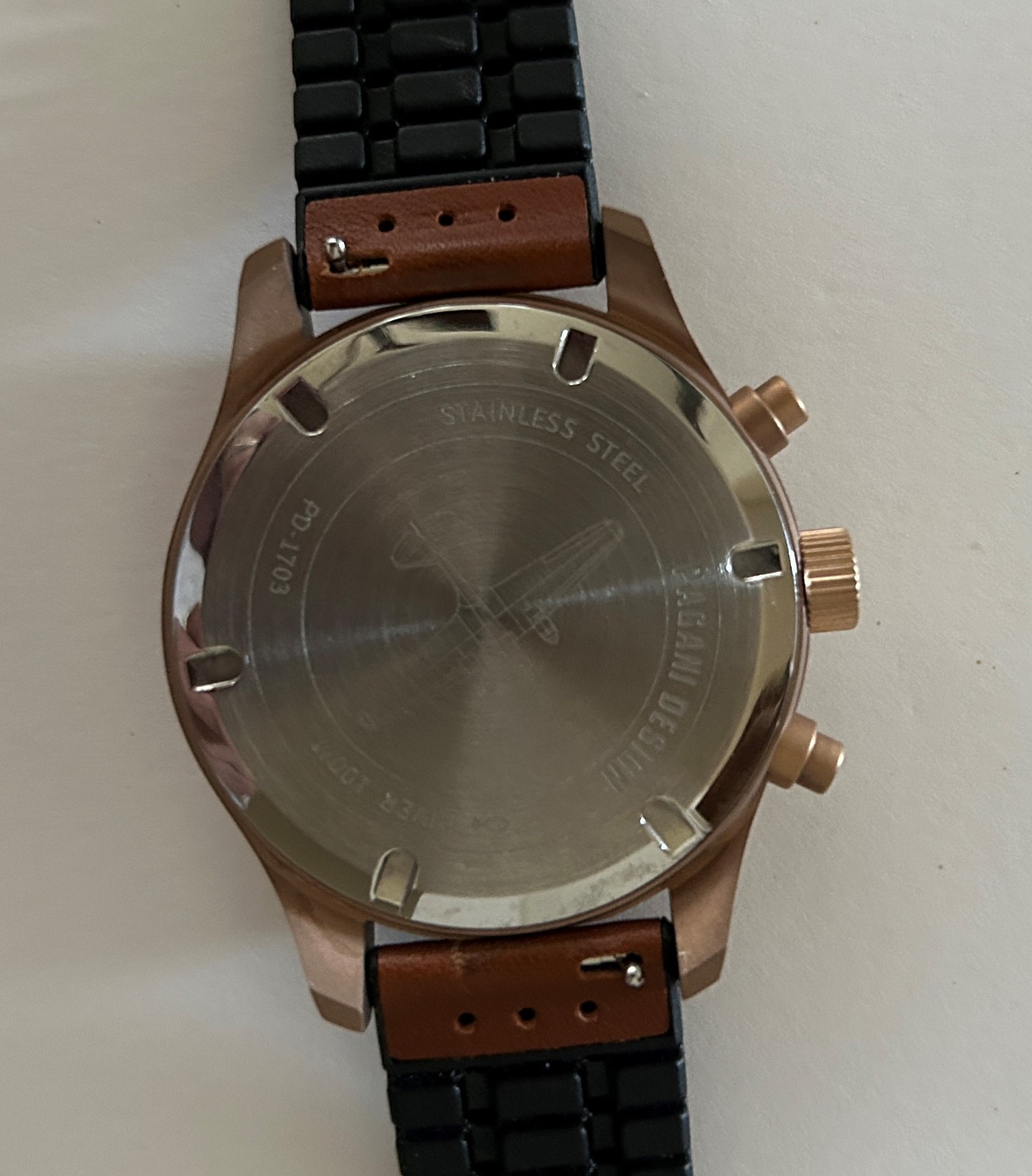 Pagani Design PD-1703. Pilot Chronograph. Bronze. VK63. 100m.