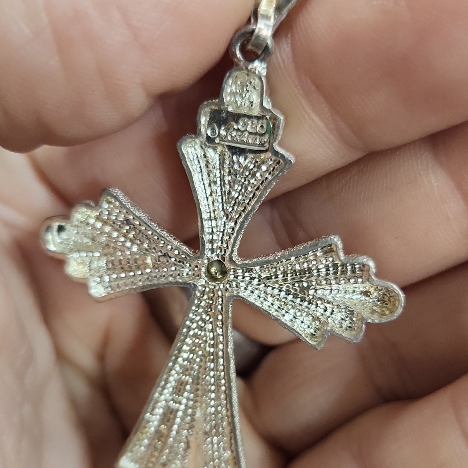 Streling Silver 925 Cross Pendant Charm Religious Theme Jewelry