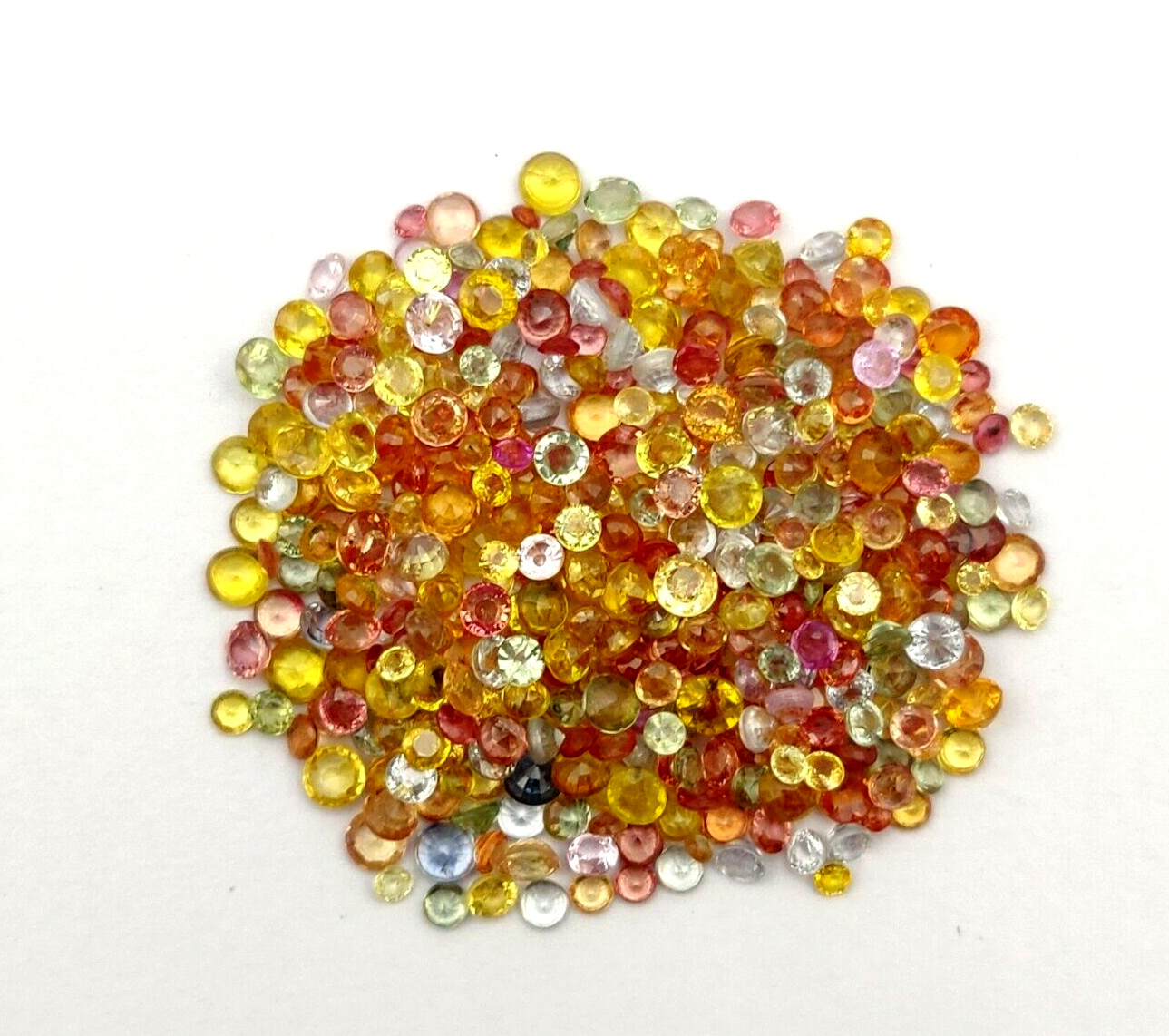 Natural Multi Sapphire Round Faceted Loose Gemstone Lot 10 Pcs 2-3 MM
