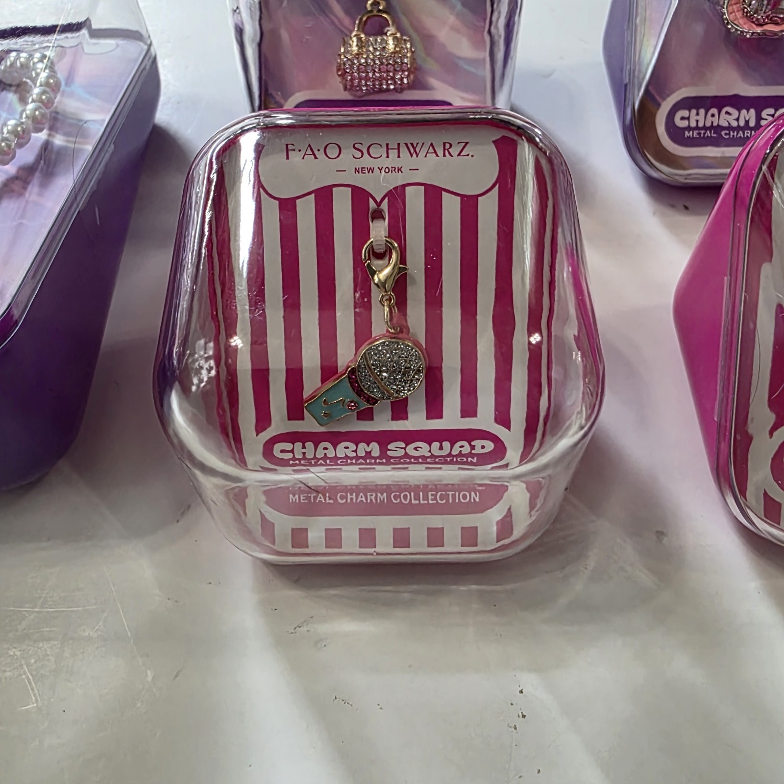 FAO Schwarz Charm Squad Pearl Bracelet and Charm Lot New Sealed