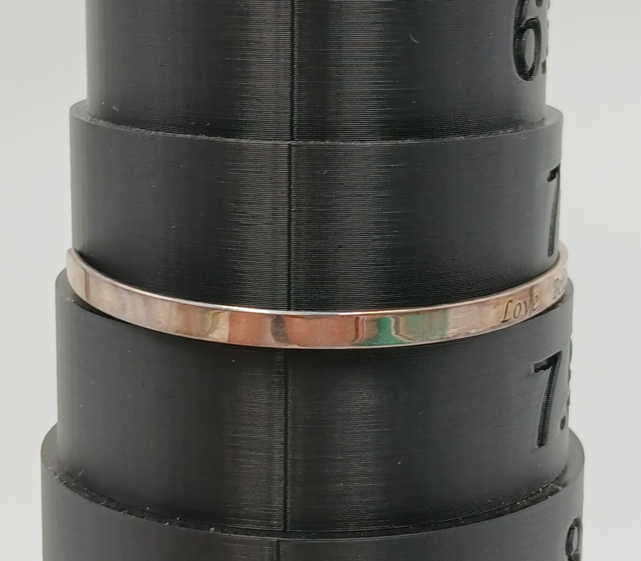 925 NVC Cuff Bracelet 2.5″ Narrow Sterling Silver 7g Engraved Love Believe Dream