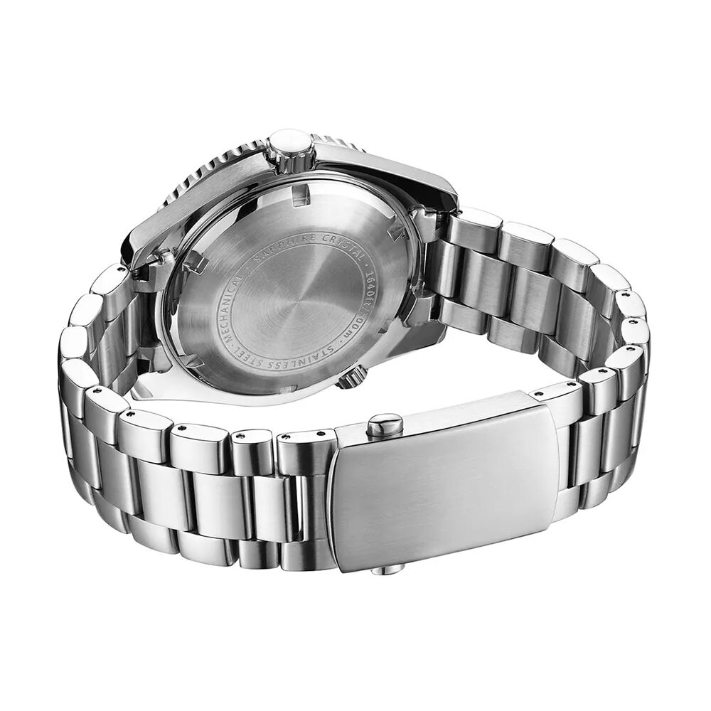 NH35A 43.5mm Stainless Steel Watch Case 500m Diver OP 600M Blue Bezel, 33mm Dial