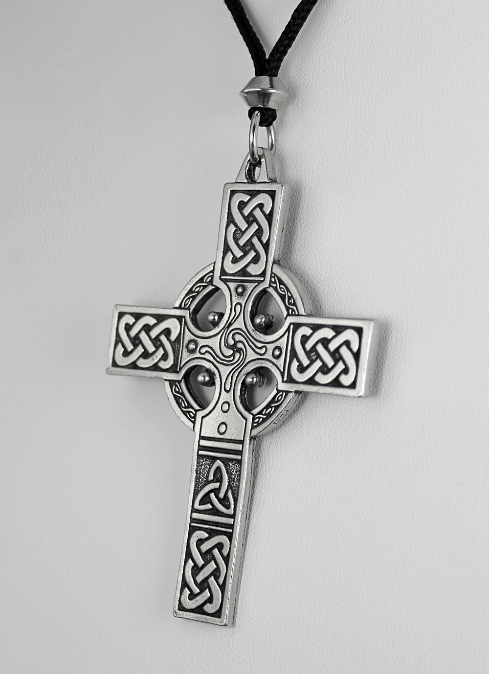 Large Celtic Cross Necklace Knotwork Jewelry Knot Pendant Christian Catholic