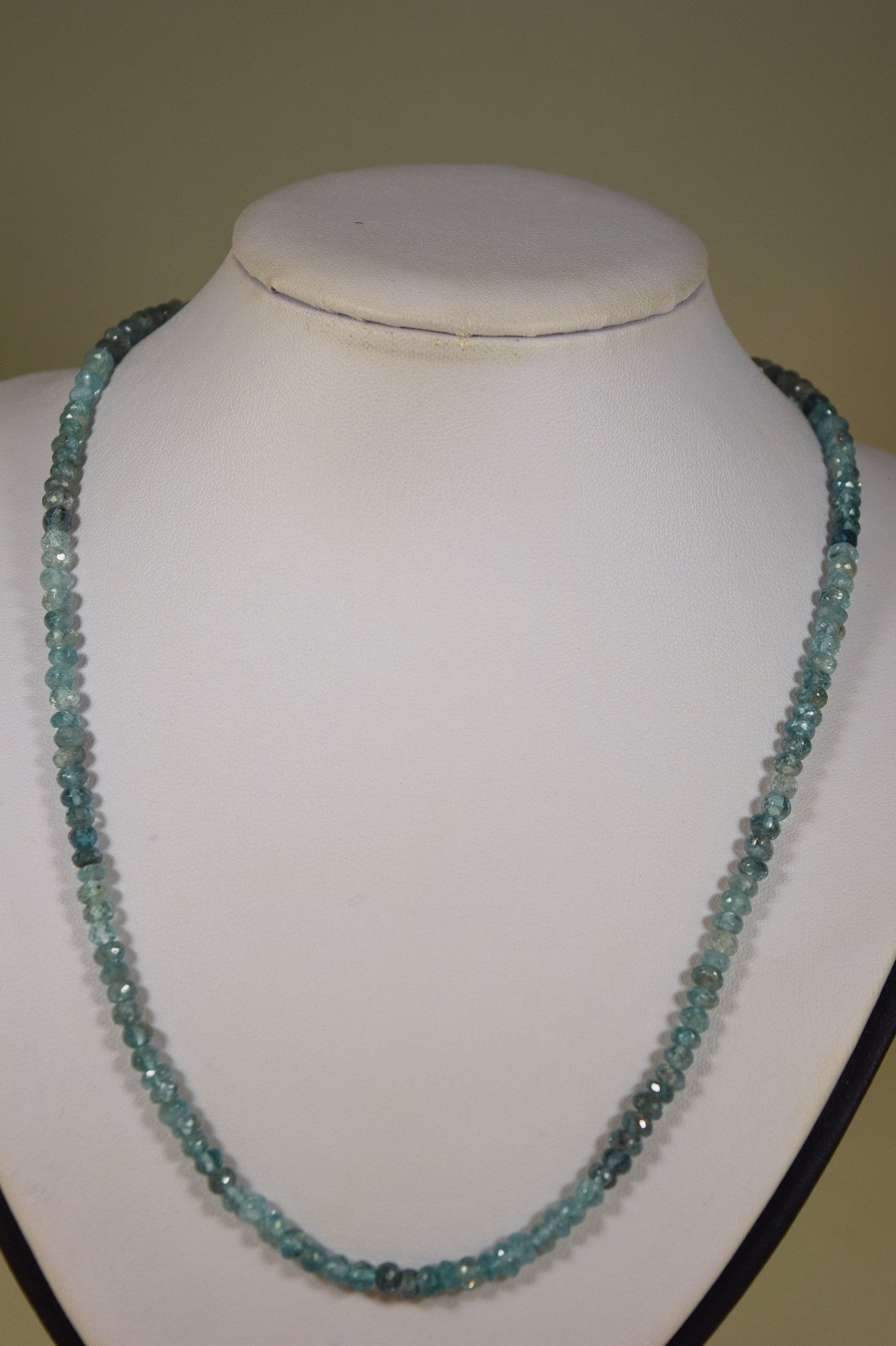 Zircon Chain Necklace 108.0ct.!! Blue Natural Jewellery Gemstone Healing Stone Necklace