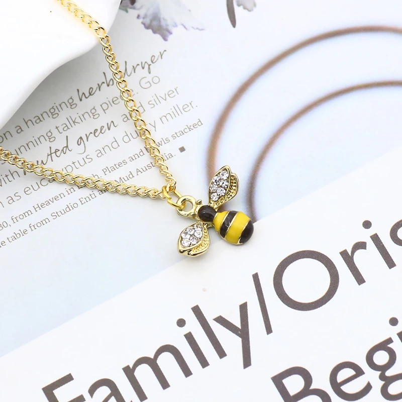 Honey Bumble Bee Necklace Earrings Jewelry Nature Pendant