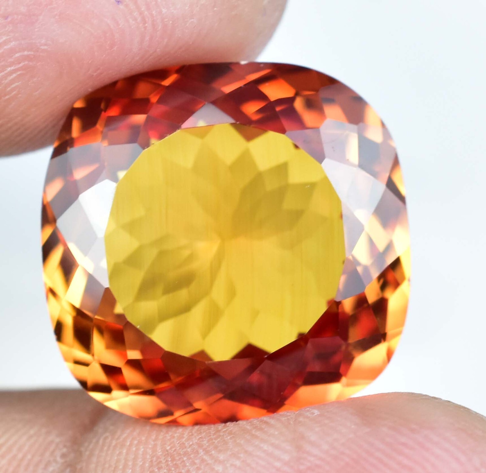 FLAWLESS Natural Imperial Topaz 27.10 Ct Cushion Certified Untreated Gemstone