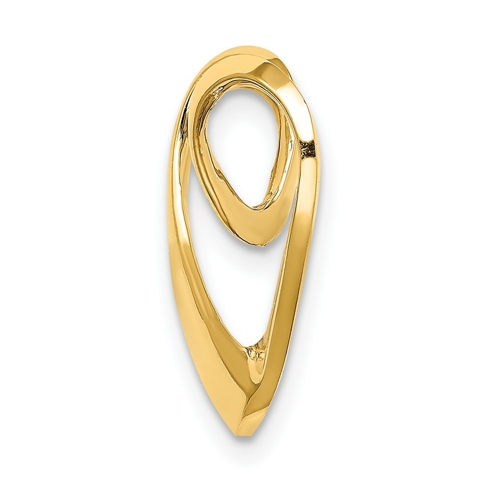 14K Yellow Gold Polished Heart Slide Pendant K3977