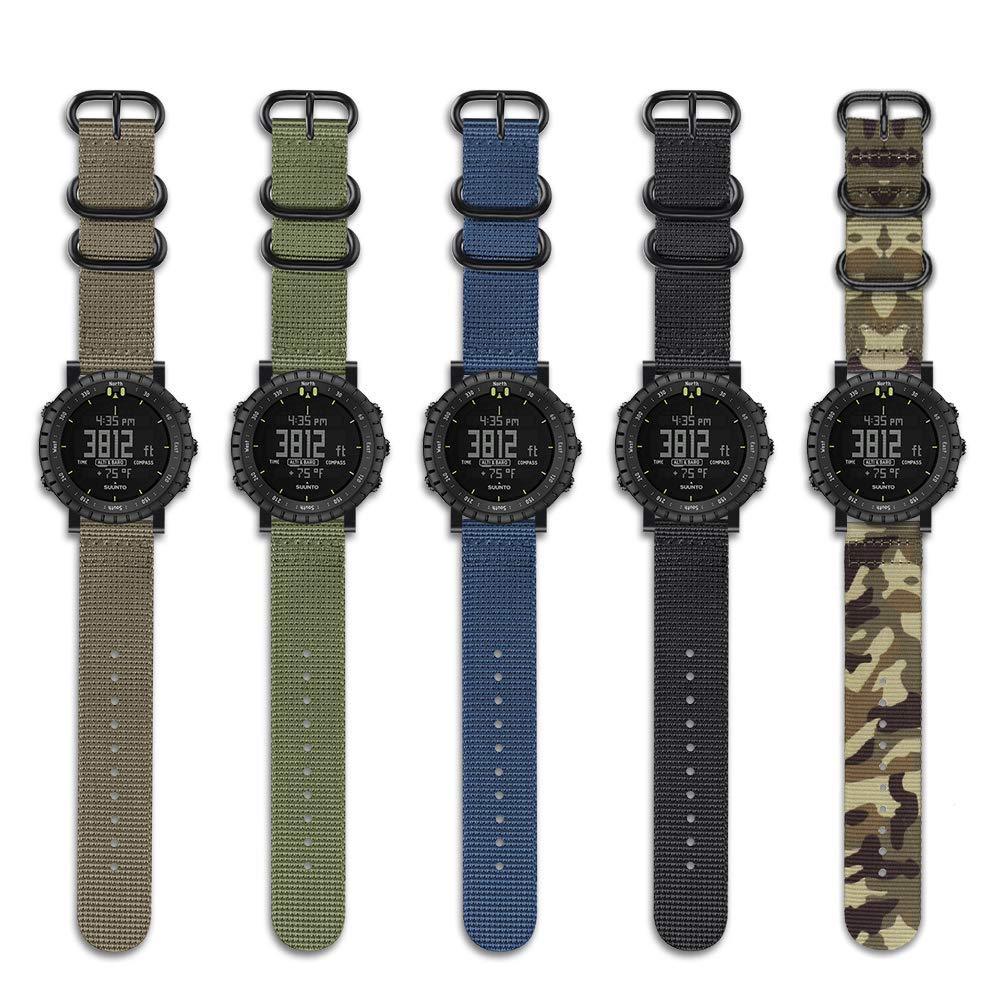 For Suunto Core Watch Band Premium Woven Nylon Sport Strap with Metal Buckle