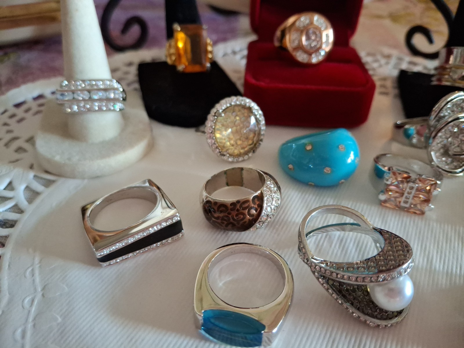 Vintage To Modern Lot Of Rings 15, Sizes Vary 7-9 Designer Camille Lucie (7)
