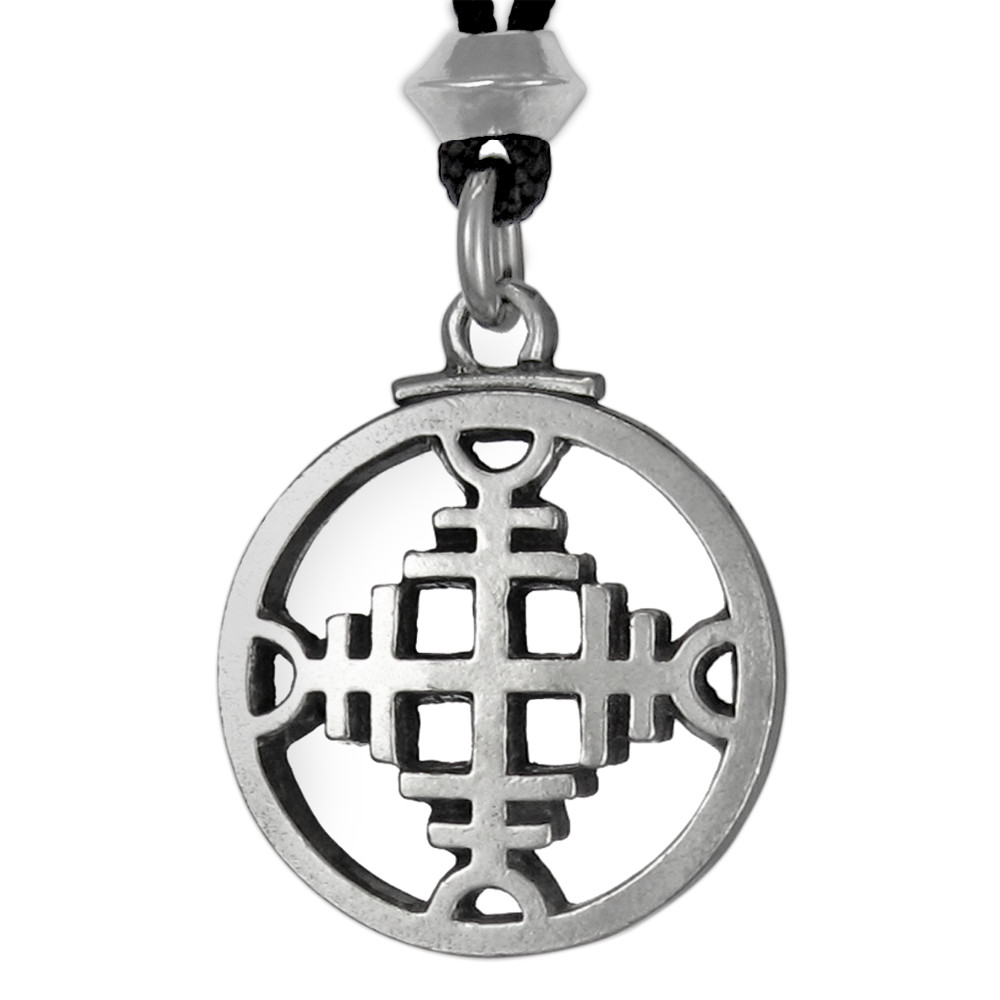 Pewter Rune to Repel Evil Talisman Protection Amulet Icelandic Necklace Pendant