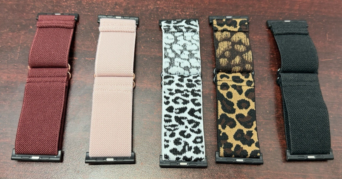 GrTrees 5 Pack Wide Stretchy Apple Watch Band 45mm 44mm 42mm 41mm 40mm 38mm
