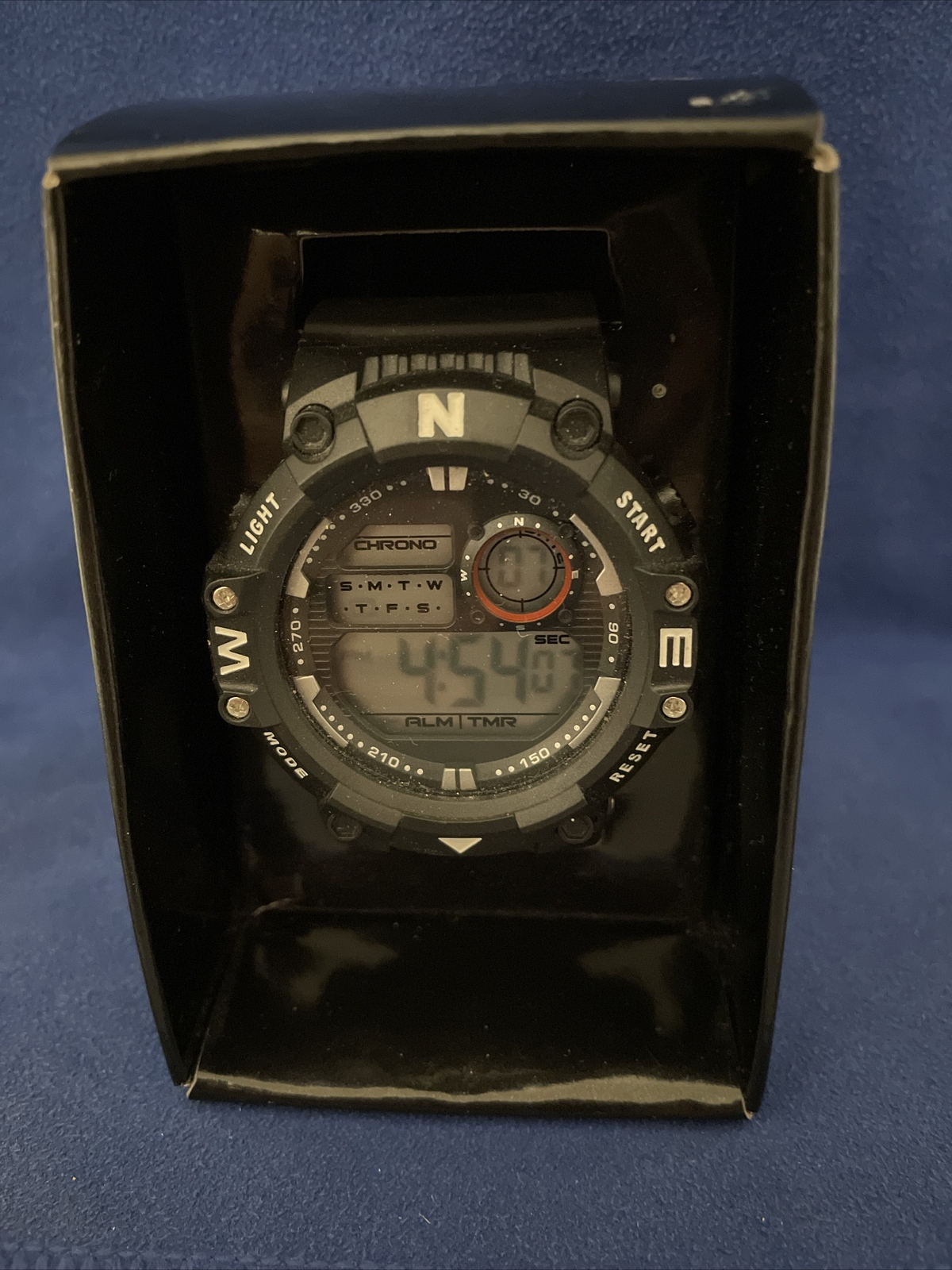 CVS Men’s Digital LED Electronic Military Sport Alarm Wristwatch NIB