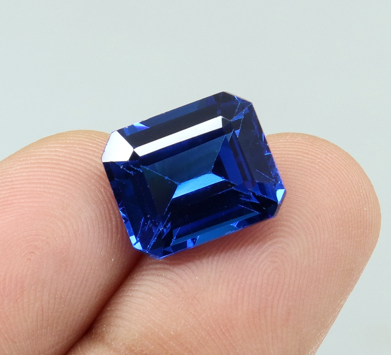 10.00 CT Certified Natural Brazilian Blue Topaz Emerald Shape Loose Gemstone