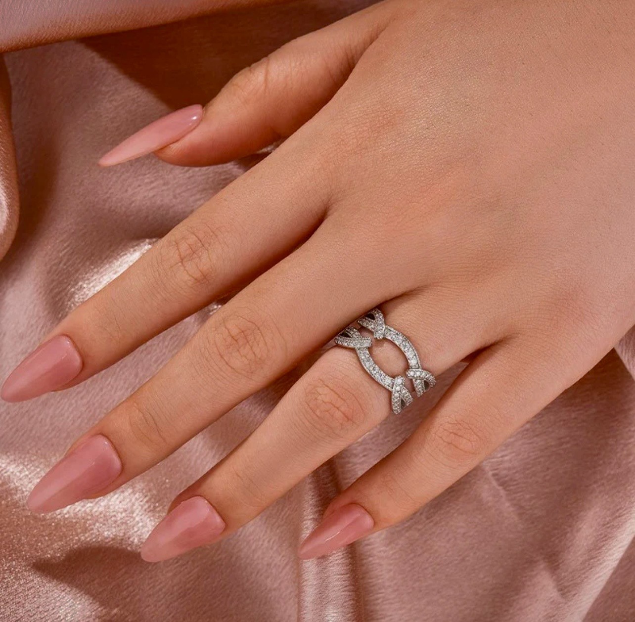 3.0Ct Halo Round Moissanite White Gold Engagement Ring & 1.65Ct Band Set Wedding
