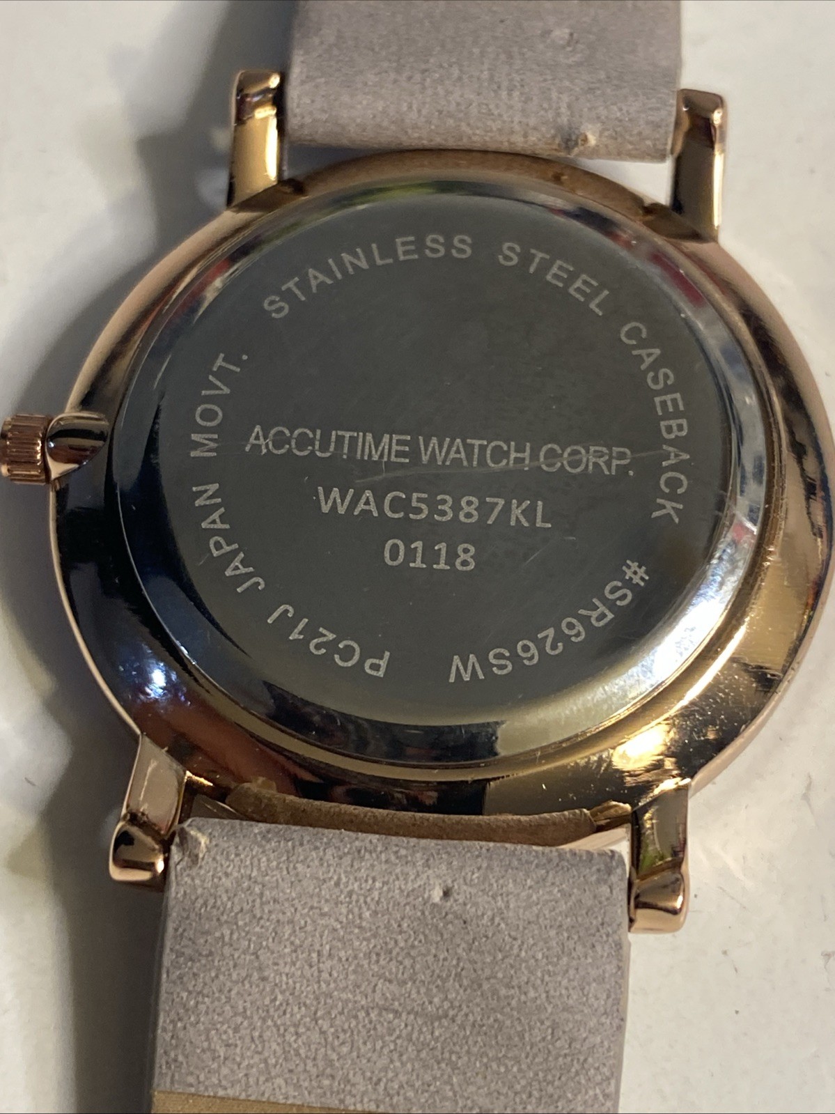 Accutime Watch Corp Rainbow Marbled Women’s 39mm Watch New Battery