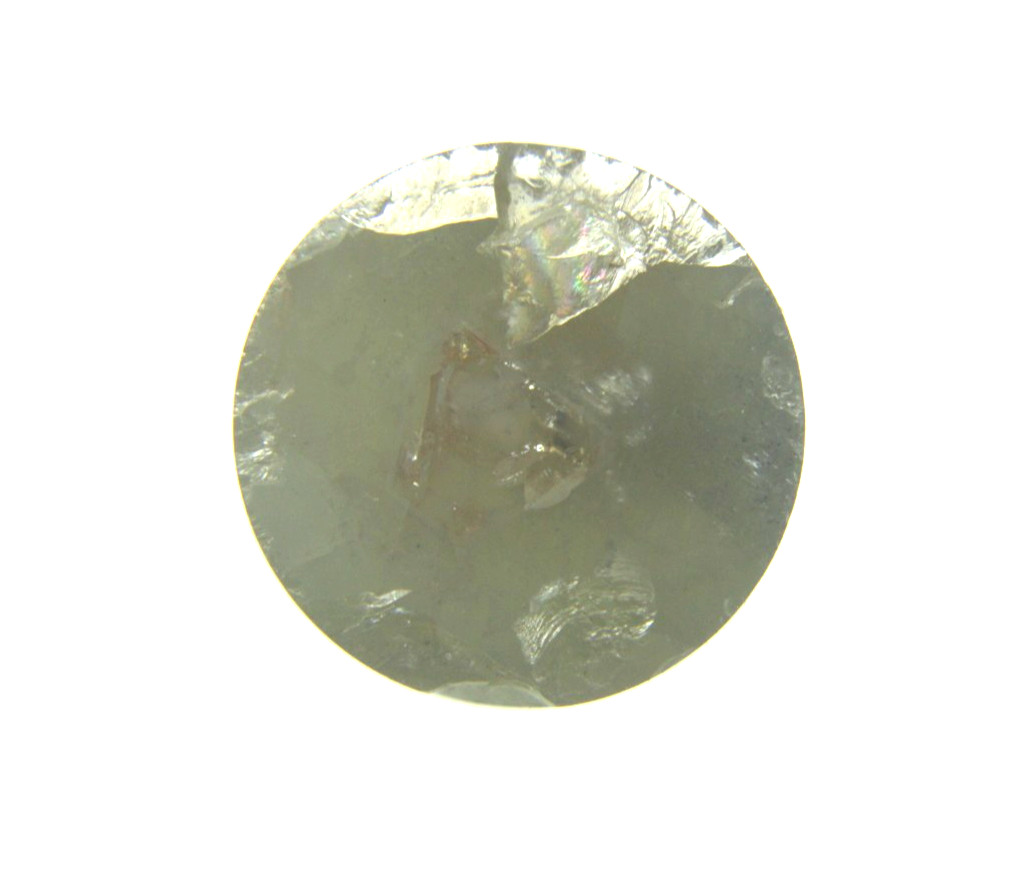 6.45Cts Gray Color Round Rose Cut Diamond Big Natural Real 10.70-10.92×5.95 MM