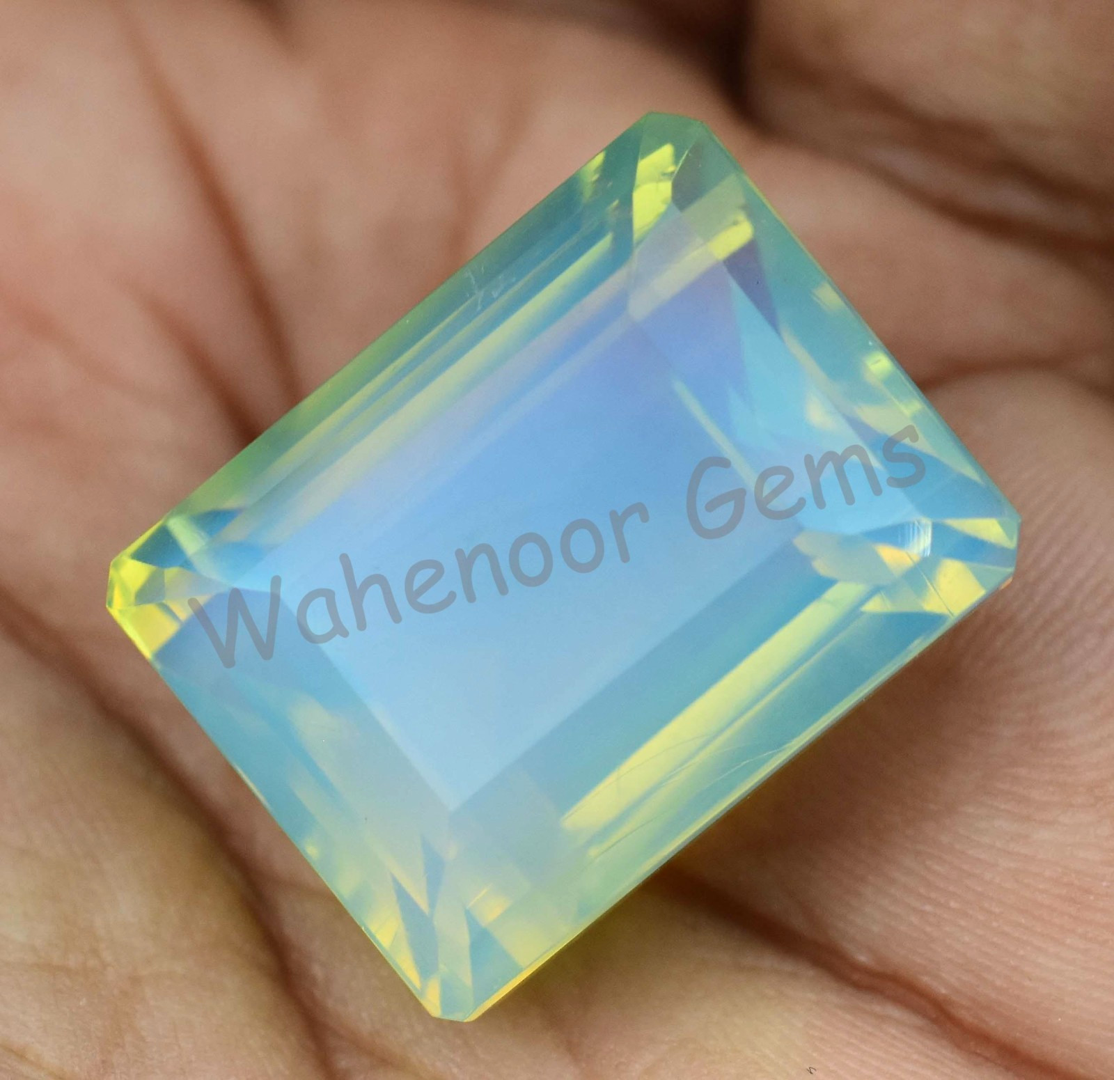 Natural Lime Opal 46.45 Ct Emerald Welo Untreated Australian Certified Gemstone